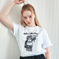 태비 키튼 레귤러핏 반팔 티셔츠 (화이트)