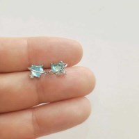 [봄밤달] 아쿠아 행성 귀걸이 (은침)