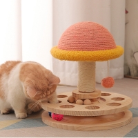 버섯 스크래쳐 고양이 구멍 공잡기 장난감
