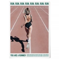 패브릭 레트로 포스터 미드센추리 다이어트 액자 Run