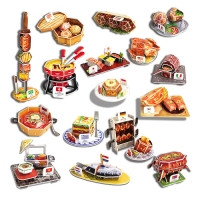 [스콜라스]세계의 전통 음식 /3D종이입체퍼즐