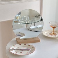 계란형 메이크업 거울 무테