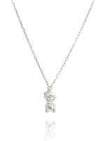 [유니제이] Pretty Bear Silver Necklace In342 [Silver]