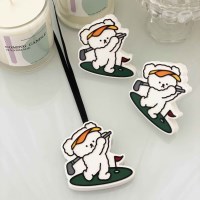 골프 곰돌이 석고방향제 (실내고리용/차량용)