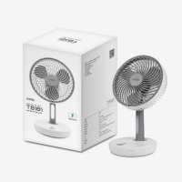 충전식 무선 LED 무드등 자동회전 사무실 탁상용 선풍기