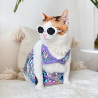 인어공주 수영복 비키니 고양이 강아지 옷 할로윈 코스튬 Miyopet