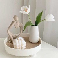 원형 우드트레이 화장품 향수정리 2color