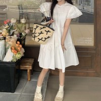 여성 여름 오픈 프릴 썸머 미니원피스 드레스