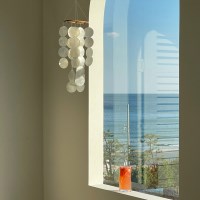 페이퍼가든 자개 모빌 라운드 1단 조개 행잉 우드 인테리어