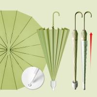 에티캡 자바라 물받이우산 자동 우산 가벼운 장우산 16K 우산기념품