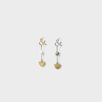 & heart drop earring (2colors)