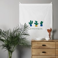 쓰리선인장 가리개커튼