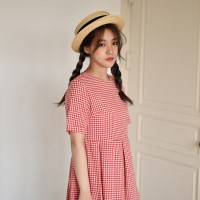 레이디 앤 체크 원피스