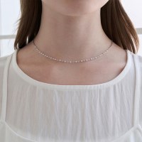 Pearl mix necklace - 2 color