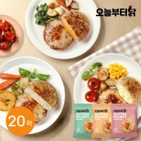 [오늘부터닭] 닭가슴살 함박스테이크 100g 3종 20팩