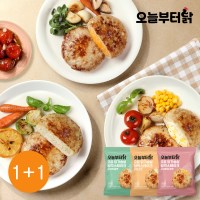 [오늘부터닭] 닭가슴살 함박스테이크 100g 3종 1+1팩