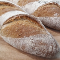 [밥브레드] 통밀 바게트 천연발효 사워도우 건강빵 비건 베이커리