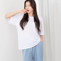 여성 여름 데일리 케이시 아이스 반팔 티셔츠