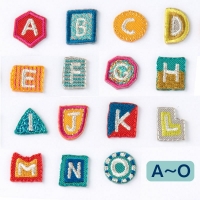 [AIUEO] Applique Sticker Initial A ~ O