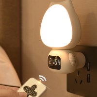 리모컨 제어 콘센트 무드등 시계 수면등 조명