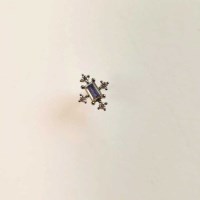 [봄밤달] 엔틱 스퀘어 써지컬바 피어싱 (귀걸이침 변경가능)