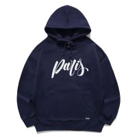 [유니버셜유니버시티] PARIS 파리 오버핏 후드 티셔츠 - 네이비