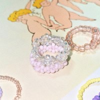 Bubble Flowers Beads Ring