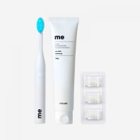 미플래쉬 LED 치아미백 칫솔 치약 세트