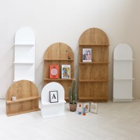 아우어 오브제 4단 북선반 전면책장 (2size/2color)