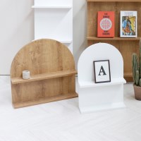 아우어 오브제 2단 북선반 전면책장 (2size/2color)