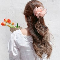 [1+1][6color] 프렌치 파스텔 컬러 배색라인 오간자 곱창 머리끈