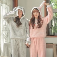 여성 러블리 래빗 투피스 수면 잠옷 파자마