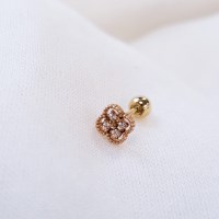 14K 플랫 구름 피어싱