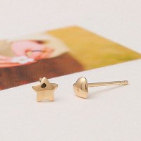14K GOLD 별하트 귀걸이
