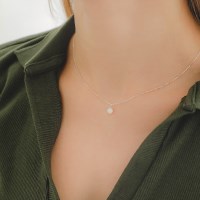 제이로렌 10월 탄생석 미니 오팔 볼 목걸이 N01049