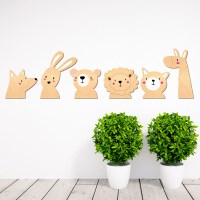 [우드스티커] 애니멀즈 (반제품) 키즈인테리어 학교인테리어