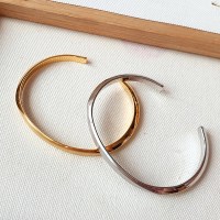 여성 여자 데일리 15K 도금 무광 각뱅글 팔찌