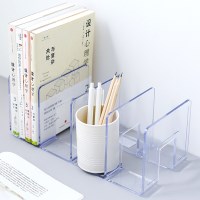인테리어 아크릴 투명 책꽂이 오피스 데스크정리 북 진열대 2종 ZS