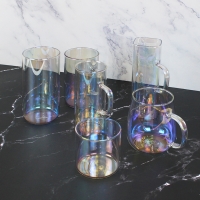 오로라 홈카페 유리컵 홀로그램 머그컵 유리잔 16size