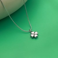 [선물포장/써지컬스틸] 행운의 하트 클로버 이니셜 목걸이