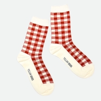 LINE CHECK RED 라인 체크 레드