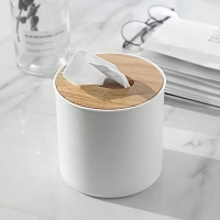 우드 원형 티슈케이스 두루마리 휴지케이스