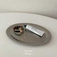 2size 빈티지 오발트레이 스테인레스 접시 타원트레이