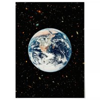 패브릭 우주 포스터 지구 액자 감성 사진