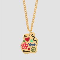 DOODLE NEC SILVER925(18K GOLD PLATED)