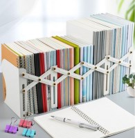 	 늘렸다 줄였다 자바라 길이조절 책꽂이 (대)