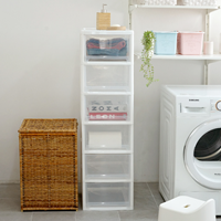 보노하우스 맥스 투명 서랍장 6단 틈새 플라스틱 수납장