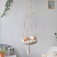 다용도 마크라메 고양이 행잉 해먹 화분 캣하우스
