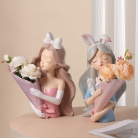 인테리어 소품 북유럽 럭셔리 소녀 화병 꽃병 GH009