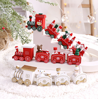 크리스마스 원목 기차 장식 인테리어 소품 데코